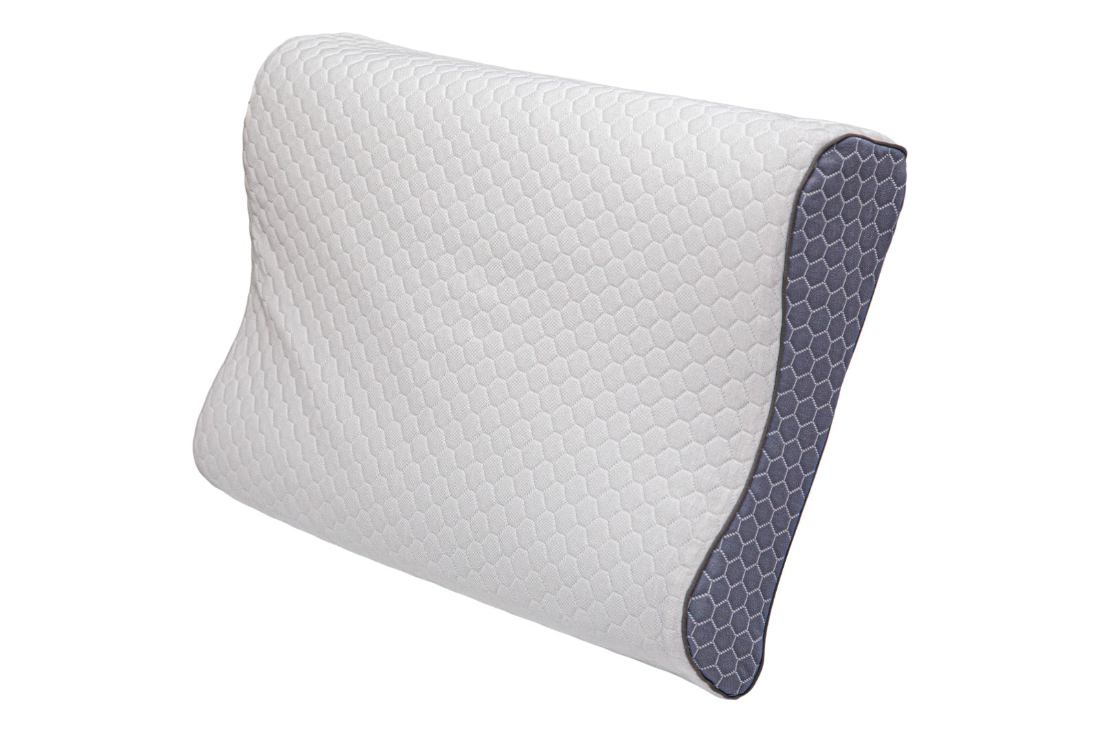 Kozynap Contour Memory Foam Pillow Side View Highlighting Curved Design for Head and Neck Support