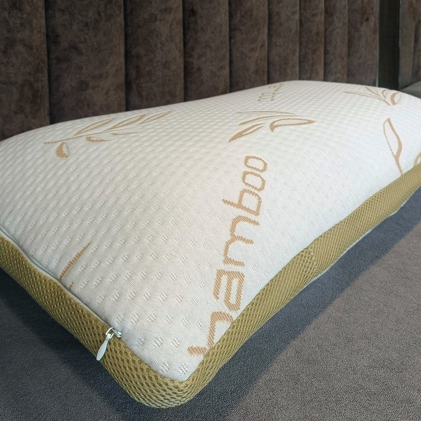 Kozynap Latex Pillow Side Angle Showing Thickness, Breathable Fabric and Ergonomic Design