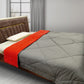 Side view Kozynap mattress protector  grey red reversible lightweight AC comforter