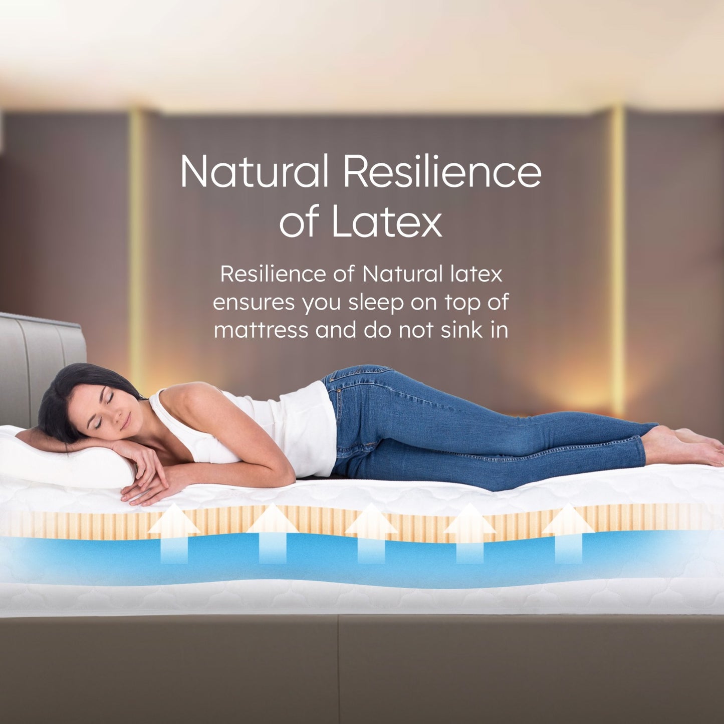 Kozynap Ortho Latex Mattress Premium Bedroom View Ortho Latex Variant Luxury Orthopedic Mattress for Healthy Spine Alignment