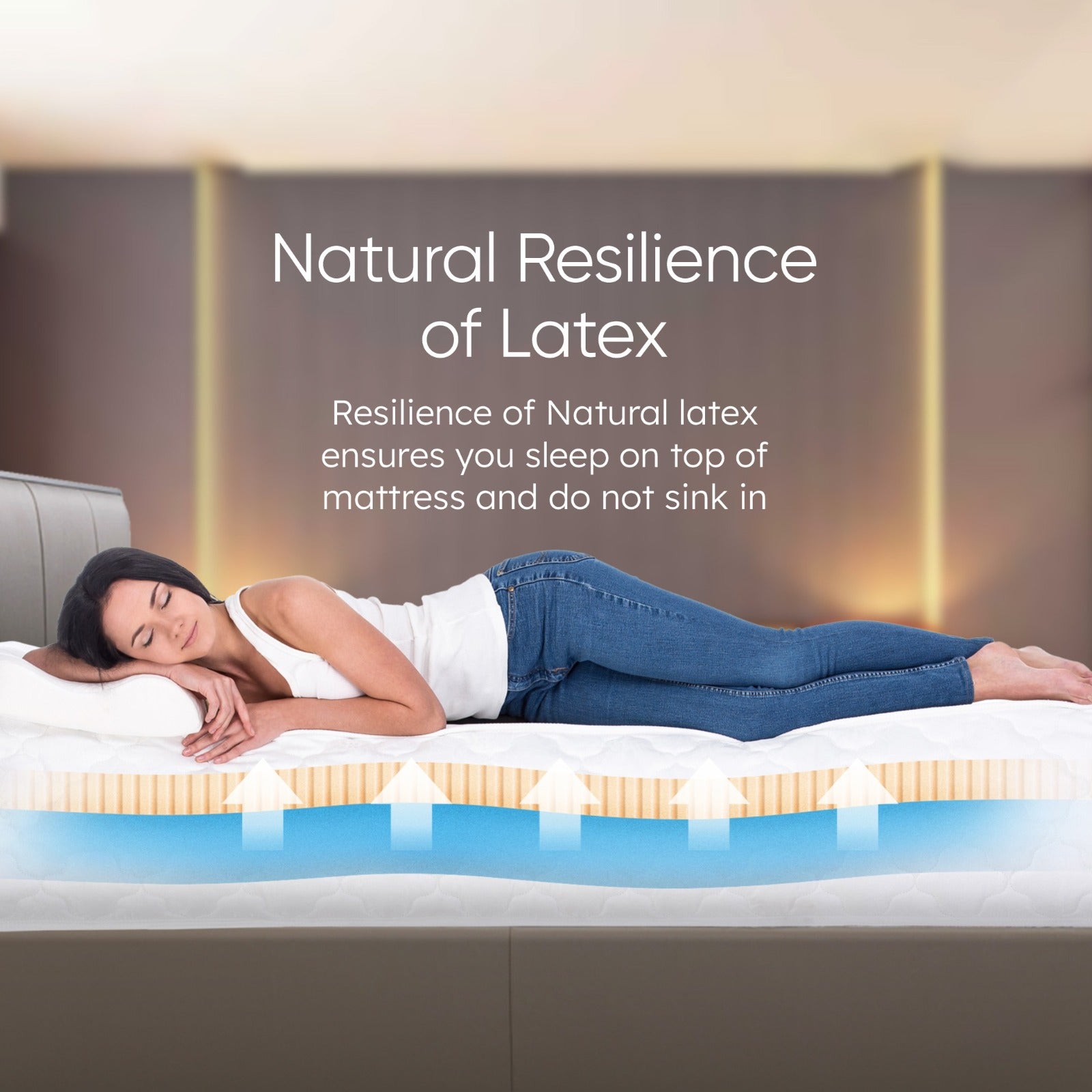 Kozynap Ortho Latex Mattress Premium Bedroom View Ortho Latex Variant Luxury Orthopedic Mattress for Healthy Spine Alignment