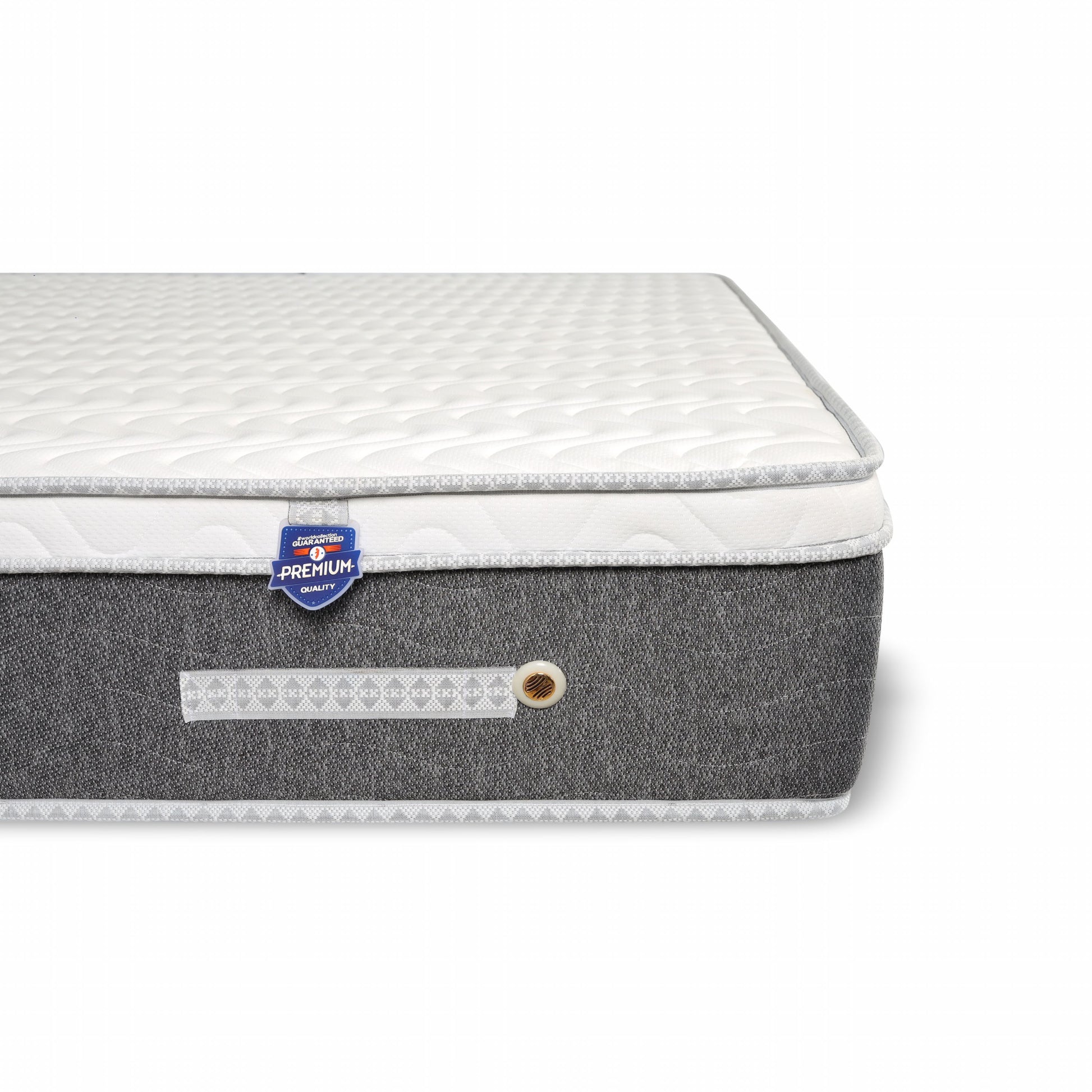 Kozynap Spine Therapy Spring Mattress Side Angle View Showing Thick Orthopedic Build and Durable Fabric Finish