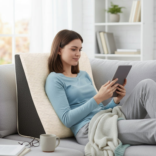 Kozynap Wedge Pillow Sitting View Standard Variant Back Support Cushion for Reading and Relaxation