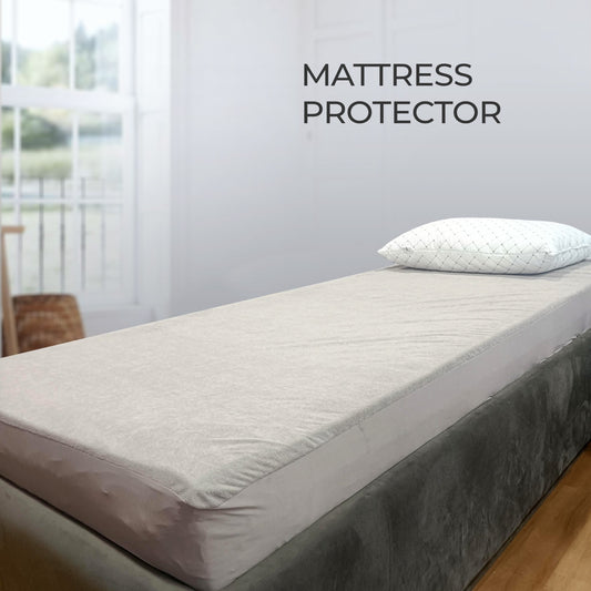 Kozynap White Waterproof Mattress Protector with Soft Terry Cotton Finish for Comfort